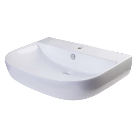 Alfi Brand ALFI brand AB112 28" White D-Bowl Porcelain Wall Mount Bath Sink AB112